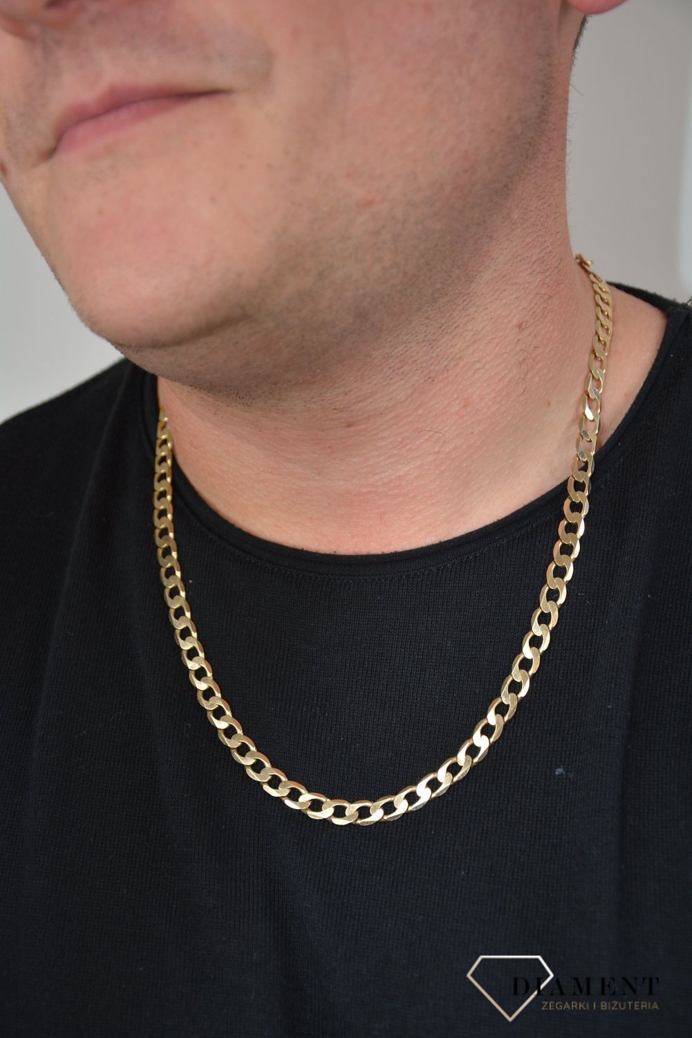 Złoty łańcuszek 585 pancerka 7 mm DIA-LAN-1114-585 7mm ✅.jpg